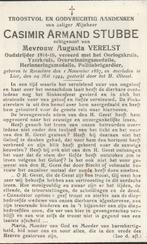Politiebrigadier, oudstrijder 1914-18 Casimir Stubbe, Collections, Images pieuses & Faire-part, Enlèvement ou Envoi