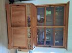 Vitrine kast, Huis en Inrichting, Kasten | Vitrinekasten, Ophalen, 100 tot 150 cm, 200 cm of meer, Teakhout