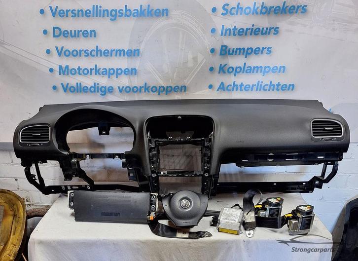 Airbag Set VW Golf 6 dashboard stuurairbag gordels knie Airb, Auto-onderdelen, Dashboard en Schakelaars, Volkswagen, Gebruikt
