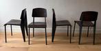 8 Vitra Standard stoelen donker eiken Jean Prouve, Ophalen of Verzenden, Zo goed als nieuw