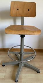 Vintage draaibare architect-/industriële stoel, Gebruikt, Bureaustoel, Ophalen, Overige kleuren