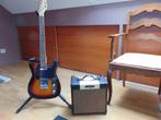 Gitaar Telecaster Dimavery sunburst + Versterker Cort CM15R, Ophalen, Nieuw, Solid body, Met versterker