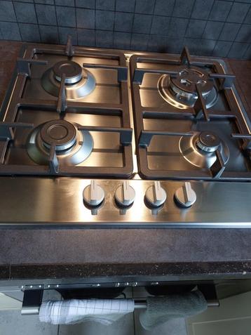 Kookplat, Electroménager, Tables de cuisson, Gaz, 4 zones de cuisson, Encastré, Comme neuf