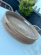 Ronde plateau in bamboe H8cm B50cm, Huis en Inrichting, Woonaccessoires | Dienbladen, Ophalen of Verzenden