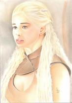 Daenerys (Game of Thrones) by Rose Silva XL original aquarel, Antiquités & Art, Art | Dessins & Photographie, Envoi