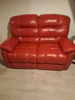 Mooie rode lederen 2-zitbank te koop, Ophalen