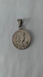 Pendentif argent 1/2 dollar USA 1952, Argent, Argent