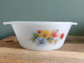 ARCOPAL vintage ovenschaal van gehard glas Anemoni serie gem beschikbaar voor biedingen