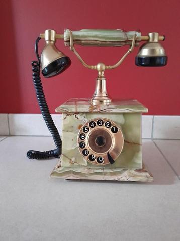 Vintage telefoon onyx/marmer beschikbaar voor biedingen