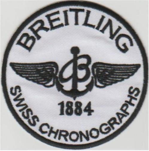 Breitling stoffen opstrijk patch embleem #2, Collections, Marques & Objets publicitaires, Neuf, Envoi