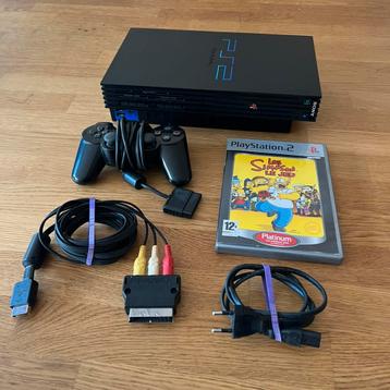 PlayStation 2 (PS2) + controller + spel „The Simpsons” beschikbaar voor biedingen