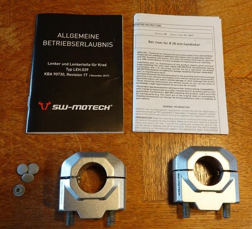 SW-Motech 30 mm stuurverhogers voor stuur Ø 28,6 mm, Motoren, Accessoires | Overige, Zo goed als nieuw, Ophalen of Verzenden