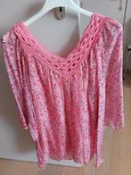 M&G top xl korte mouw katoen roze met bloemen, Kleding | Dames, Maat 46/48 (XL) of groter, Nieuw, Ophalen of Verzenden, Korte mouw