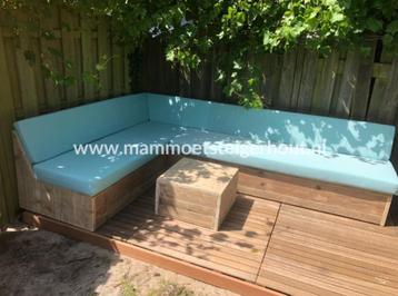 Steigerhout Hoekbank Tuinbank Lounge set Loungebank KORTING beschikbaar voor biedingen