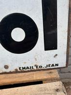 Ancien panneau d'affichage de garage en émail Benzol BP, Enlèvement ou Envoi, Utilisé, Panneau publicitaire