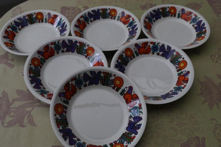 Boch Villeroy Acapulco assiettes soupe potage (X6) vintage, Antiek en Kunst, Antiek | Servies los, Ophalen of Verzenden