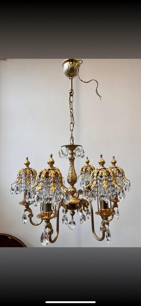 kroonluchter kristal, Huis en Inrichting, Lampen | Kroonluchters, Zo goed als nieuw, Ophalen