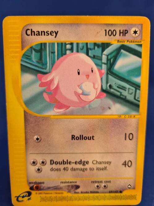 Chansey 69/147 - Aquapolis, Hobby en Vrije tijd, Verzamelkaartspellen | Pokémon, Zo goed als nieuw, Verzenden