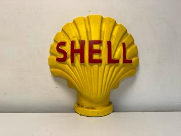 SHELL oude reclame plaat gips, Enlèvement ou Envoi, Utilisé, Panneau publicitaire