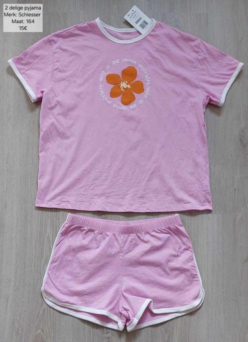 2 delige pyjama meisje: Schiesser maat 164 (NIEUW + LABEL), Kinderen en Baby's, Kinderkleding | Maat 164, Nieuw, Meisje, Nacht- of Onderkleding