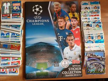 Complete set Panini stickers CL 2016/17 + album beschikbaar voor biedingen