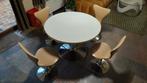 Vintage chrome tafel en stoelen, Huis en Inrichting, Ophalen, Gebruikt, Metaal, Vier personen