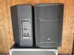 JBL PRX 715 met flightcase, Ophalen, Zo goed als nieuw, Front, Rear of Stereo speakers, JBL