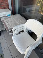 3 degelijke tuinstoelen en bistro tafeltje 70x70, Tuin en Terras, Ophalen, Zo goed als nieuw