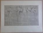 JEAN MESSAGIER / LYRISCHE ABSTRATIE / ZW-W ETS / 50x66cm SIG, Antiek en Kunst, Kunst | Litho's en Zeefdrukken, Verzenden