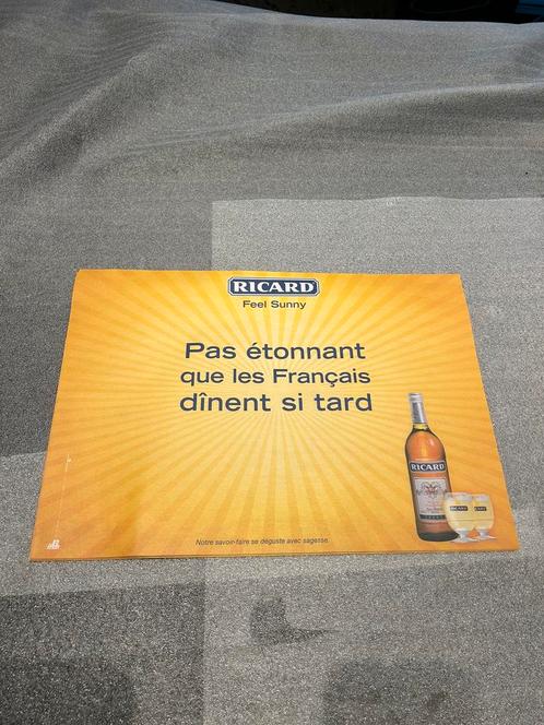 Ricard papieren placemat, Verzamelen, Merken en Reclamevoorwerpen, Nieuw, Overige typen