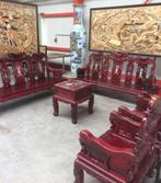 Chinees bankstel 6dlg palissander Chinese meubel parelmoer, Antiek en Kunst, Ophalen