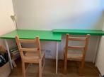 table et etagere vert 120x60cm . Prix pour le lot., Comme neuf, Rectangulaire, 50 à 100 cm, Enlèvement