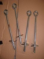 4 Ankers / bevestigingen + riemen NIEUW voor Trampoline, Ophalen of Verzenden, Zo goed als nieuw