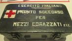 Boîte de secours métallique de l'armée Italienne, Collections, Autres types, Armée de terre, Enlèvement ou Envoi