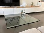 Vintage design salontafel, Huis en Inrichting, Tafels | Salontafels, Ophalen, Gebruikt, Vierkant, Glas