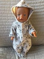 90. Babyborn: Nieuw grijze onesie met hondjes, Ophalen of Verzenden, Nieuw, Babypop
