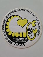 Vintage Sticker - Le Soir Illustré - Dierenriem - Schorpioen, Verzamelen, Bedrijf of Vereniging, Ophalen of Verzenden, Zo goed als nieuw