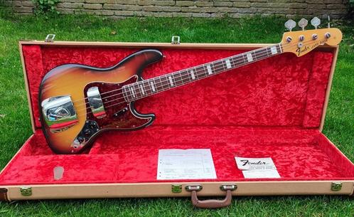 Fender Jazz Bass 1970 met originele koffer (inruil mogelijk), Musique & Instruments, Instruments à corde | Guitares | Basses, Utilisé