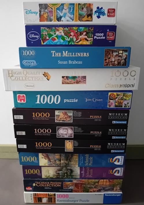 Puzzels 1000st €4/puzzel, Hobby & Loisirs créatifs, Sport cérébral & Puzzles, Comme neuf, Puzzle, 500 à 1500 pièces, Enlèvement
