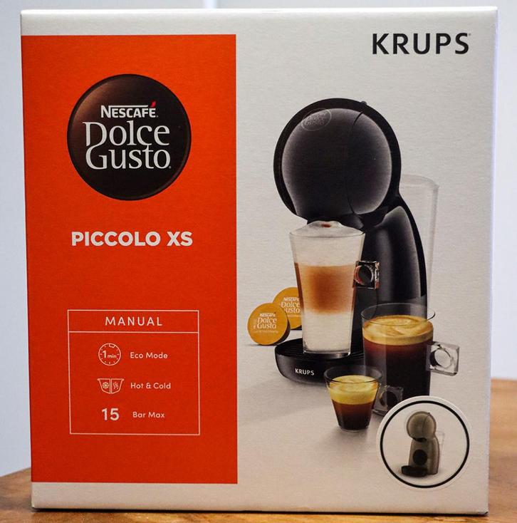 nieuw kofiezetapparaat Krups Dolce Gusto Piccolo XS - taupe, Electroménager, Cafetières, Neuf, Dosettes et capsules de café, Cafetière