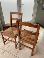 Rieten stoelen, Huis en Inrichting, Stoelen, Ophalen, Gebruikt, Twee, Bruin