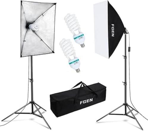 Softbox Photo Studio Set SNELLE GRATIS LEVERING, Audio, Tv en Foto, Fotografie | Fotostudio en Toebehoren, Nieuw, Lamp of Flitsset
