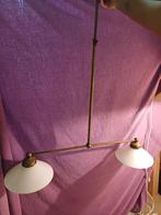 dubbele koperen hanglamp, Ophalen, Overige materialen, Gebruikt, 50 tot 75 cm