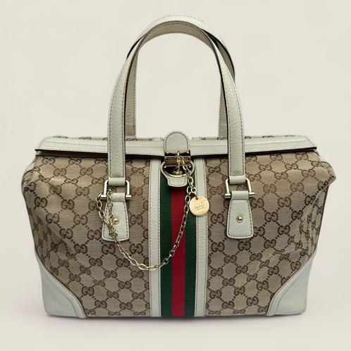 Gucci Ophidia Boston handtas authentiek, Handtassen en Accessoires, Tassen | Damestassen, Gebruikt, Handtas, Wit, Ophalen of Verzenden