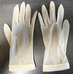Witte stoffen handschoenen voor dames