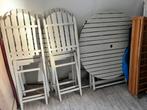 4 tuinstoelen en tafel, Tuin en Terras, Ophalen, Gebruikt