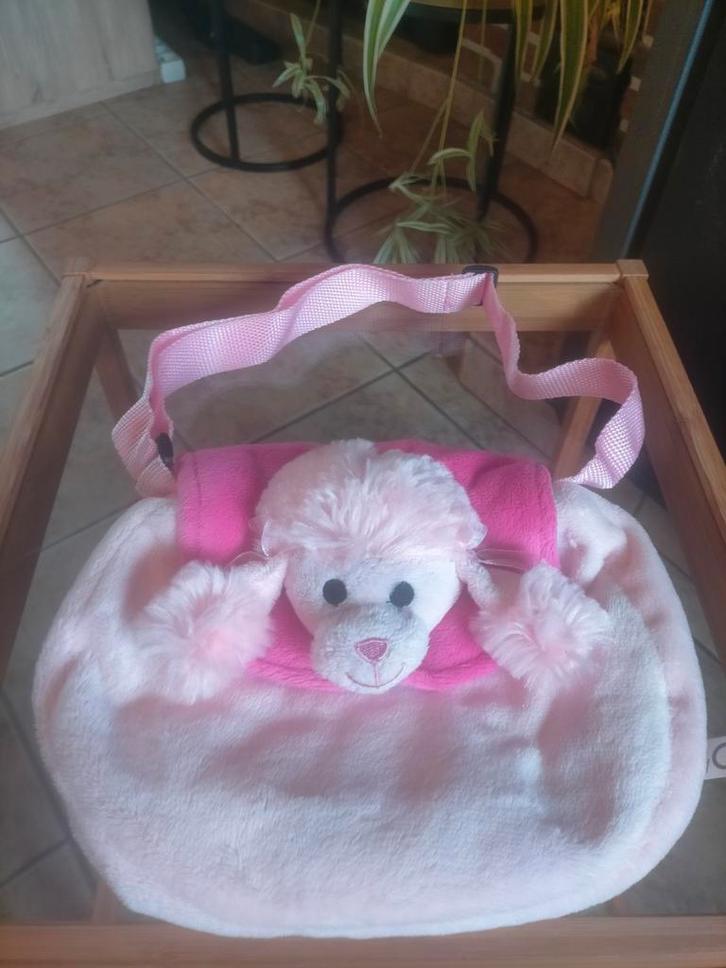 Zacht tasje met poedel, Handtassen en Accessoires, Tassen | Schoudertassen, Roze, Ophalen of Verzenden