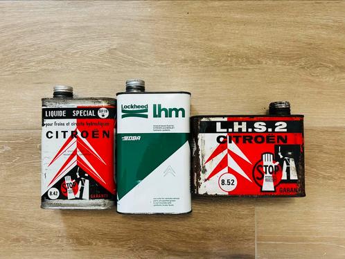 Lot de 3 bidons d’huile Olieblik olie blik vintage Citroën, Verzamelen, Merken en Reclamevoorwerpen, Ophalen of Verzenden