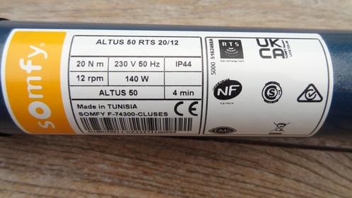 Moteur somfy 50 RTS 20/12 neuf, Doe-het-zelf en Bouw, Rolluiken, Nieuw, Wit, Ophalen