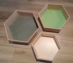 Drie kubussen voor decoratie aan de muur, Ophalen of Verzenden, Zo goed als nieuw, Wanddecoratie
